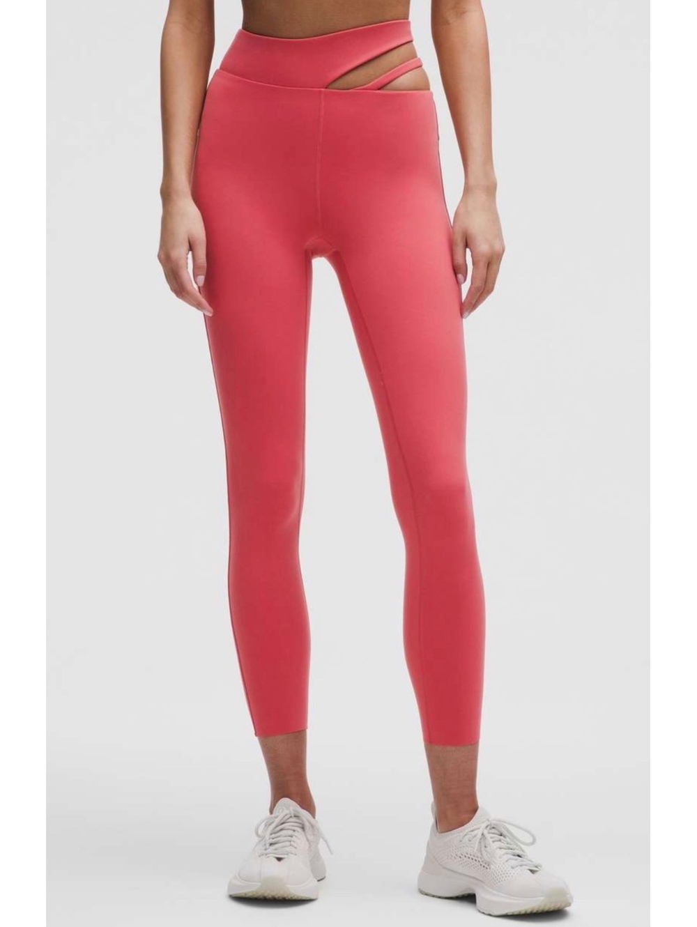 Lululemon Cut-Out Waist HR Train Tight 25" Leggings - Desert Red - Size 12 NWT
